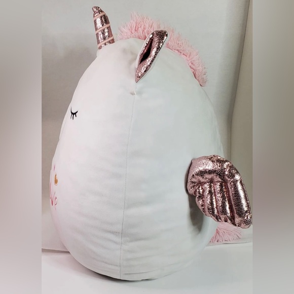Squishmallow Raquel the White Unicorn 20" Pink Kellytoy Soft Plush LIKE NEW - Picture 12 of 13